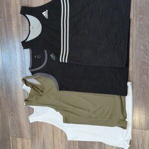 Adidas track pants X 2 plus Adidas Tank tops X 4
